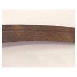 Lot of Antique Iron Pulleys, Scythe, etc.