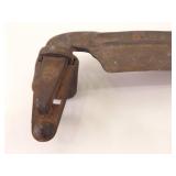 Lot of Antique Iron Pulleys, Scythe, etc.