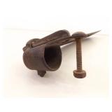 Lot of Antique Iron Pulleys, Scythe, etc.