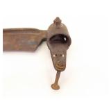 Lot of Antique Iron Pulleys, Scythe, etc.