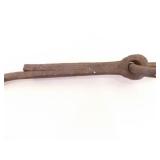 Lot of Antique Iron Pulleys, Scythe, etc.