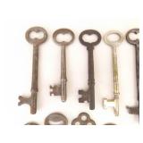 Large Lot of Antique Skeleton Keys