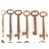 Large Lot of Antique Skeleton Keys