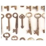 Large Lot of Antique Skeleton Keys