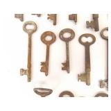 Large Lot of Antique Skeleton Keys