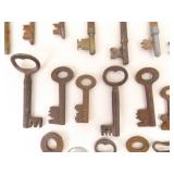 Large Lot of Antique Skeleton Keys