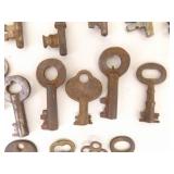 Large Lot of Antique Skeleton Keys