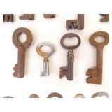 Large Lot of Antique Skeleton Keys