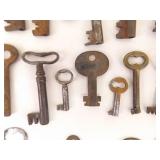 Large Lot of Antique Skeleton Keys