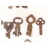 Large Lot of Antique Skeleton Keys