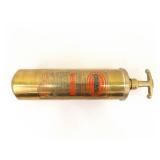 2 Antique Brass Hand Pump Fire Extinguishers