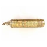 2 Antique Brass Hand Pump Fire Extinguishers