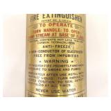 2 Antique Brass Hand Pump Fire Extinguishers