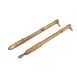 2 Antique Brass "Indian" Fire Extinguisher Pumps