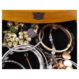 LARGE LOT of Costume Jewelry in Jewelry Boxes etc.