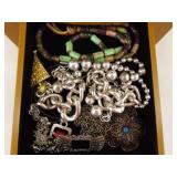 LARGE LOT of Costume Jewelry in Jewelry Boxes etc.