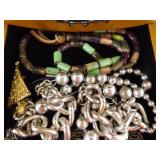 LARGE LOT of Costume Jewelry in Jewelry Boxes etc.
