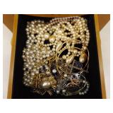 LARGE LOT of Costume Jewelry in Jewelry Boxes etc.
