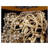 LARGE LOT of Costume Jewelry in Jewelry Boxes etc.