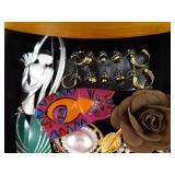 LARGE LOT of Costume Jewelry in Jewelry Boxes etc.