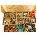 LARGE LOT of Costume Jewelry in Jewelry Boxes etc.