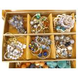 LARGE LOT of Costume Jewelry in Jewelry Boxes etc.