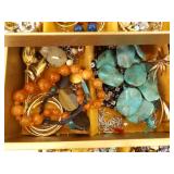 LARGE LOT of Costume Jewelry in Jewelry Boxes etc.