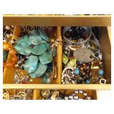 LARGE LOT of Costume Jewelry in Jewelry Boxes etc.