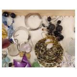 LARGE LOT of Costume Jewelry in Jewelry Boxes etc.