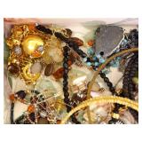 LARGE LOT of Costume Jewelry in Jewelry Boxes etc.
