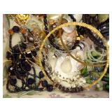 LARGE LOT of Costume Jewelry in Jewelry Boxes etc.