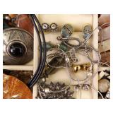 LARGE LOT of Costume Jewelry in Jewelry Boxes etc.