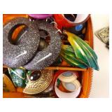 LARGE LOT of Costume Jewelry in Jewelry Boxes etc.