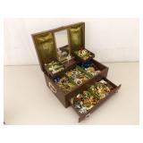 LARGE LOT of Costume Jewelry in Jewelry Boxes etc.