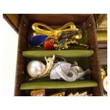 LARGE LOT of Costume Jewelry in Jewelry Boxes etc.