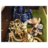 LARGE LOT of Costume Jewelry in Jewelry Boxes etc.