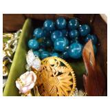 LARGE LOT of Costume Jewelry in Jewelry Boxes etc.