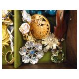 LARGE LOT of Costume Jewelry in Jewelry Boxes etc.