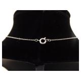 .925 Sterling Silver Howlite Cabochon Pendant Necklace