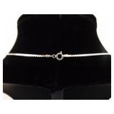 .925 Sterling Silver Double Strand Woven Snake Link Chain Necklace