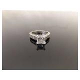 .925 Sterling Silver Zirconia Wedding 3 Ring Set Size 7