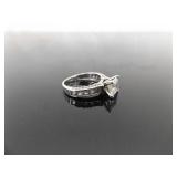 .925 Sterling Silver Zirconia Wedding 3 Ring Set Size 7