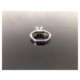 .925 Sterling Silver Zirconia Wedding 3 Ring Set Size 7