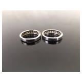 .925 Sterling Silver Zirconia Wedding 3 Ring Set Size 7