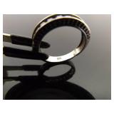 .925 Sterling Silver Zirconia Wedding 3 Ring Set Size 7