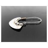 .925 Sterling Silver Artisan Designed Hook Latch Earrings