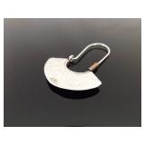 .925 Sterling Silver Artisan Designed Hook Latch Earrings
