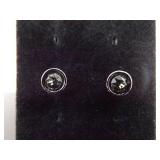 .925 Sterling Silver Coach Zirconia Post Earrings In Original Packaging