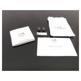 .925 Sterling Silver Coach Zirconia Post Earrings In Original Packaging