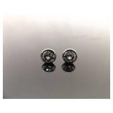 .925 Sterling Silver Coach Zirconia Post Earrings In Original Packaging